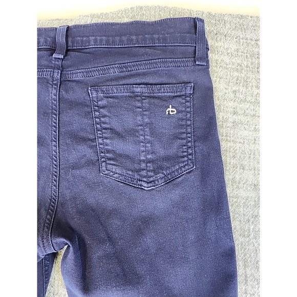 Rag & Bone Jeans Womens Size 27 The Skinny Navy Orange Stripe Denim Pants - Picture 8 of 11
